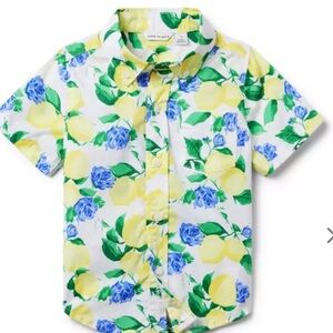Janie & Jack Lemon Poplin Shirt